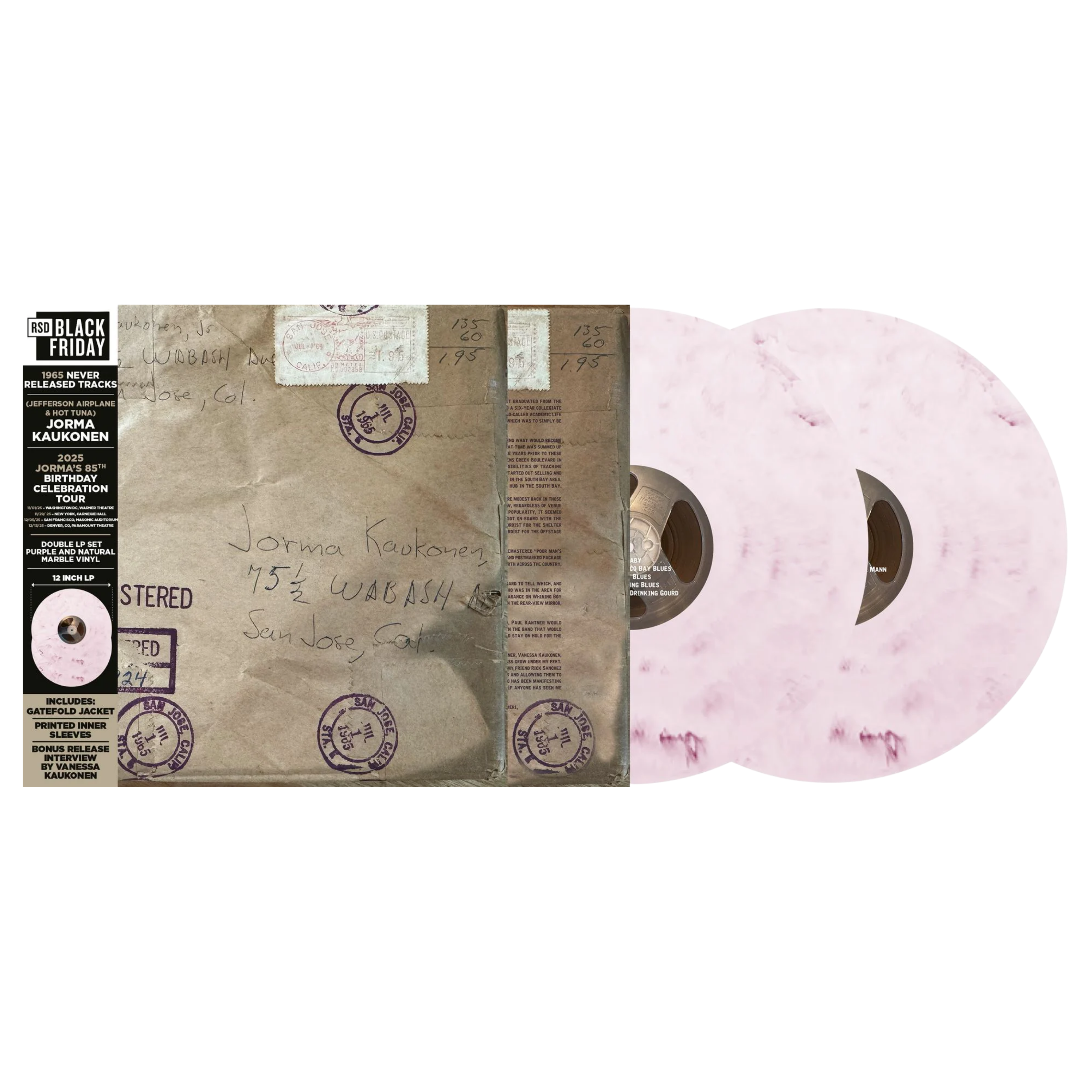 JORMA KAUKONEN - Wabash Avenue [RSD Black Friday 2025 Purple & Natural Coloured Vinyl]