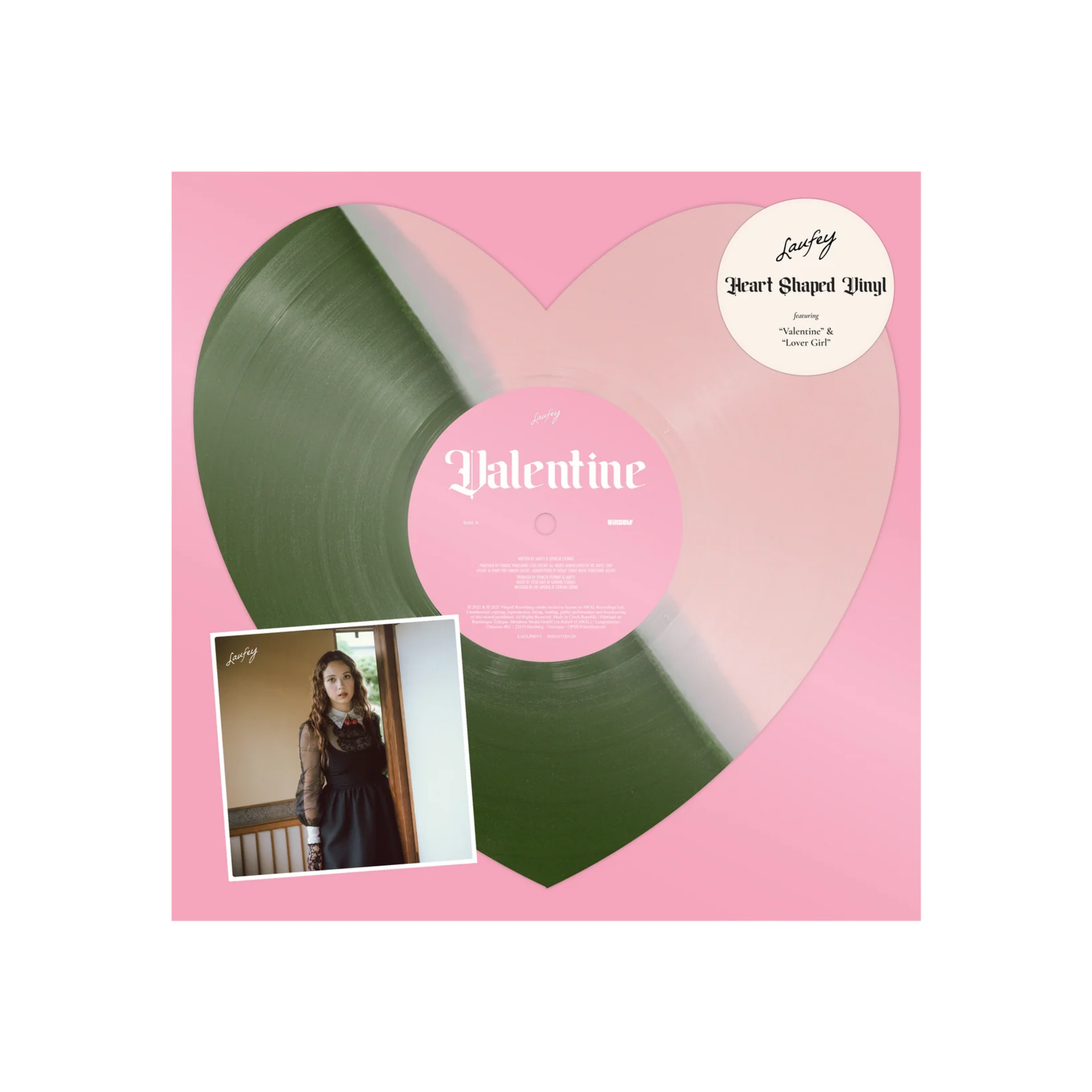 LAUFEY - Valentine [Matcha Strawberry Heart Shaped Vinyl]