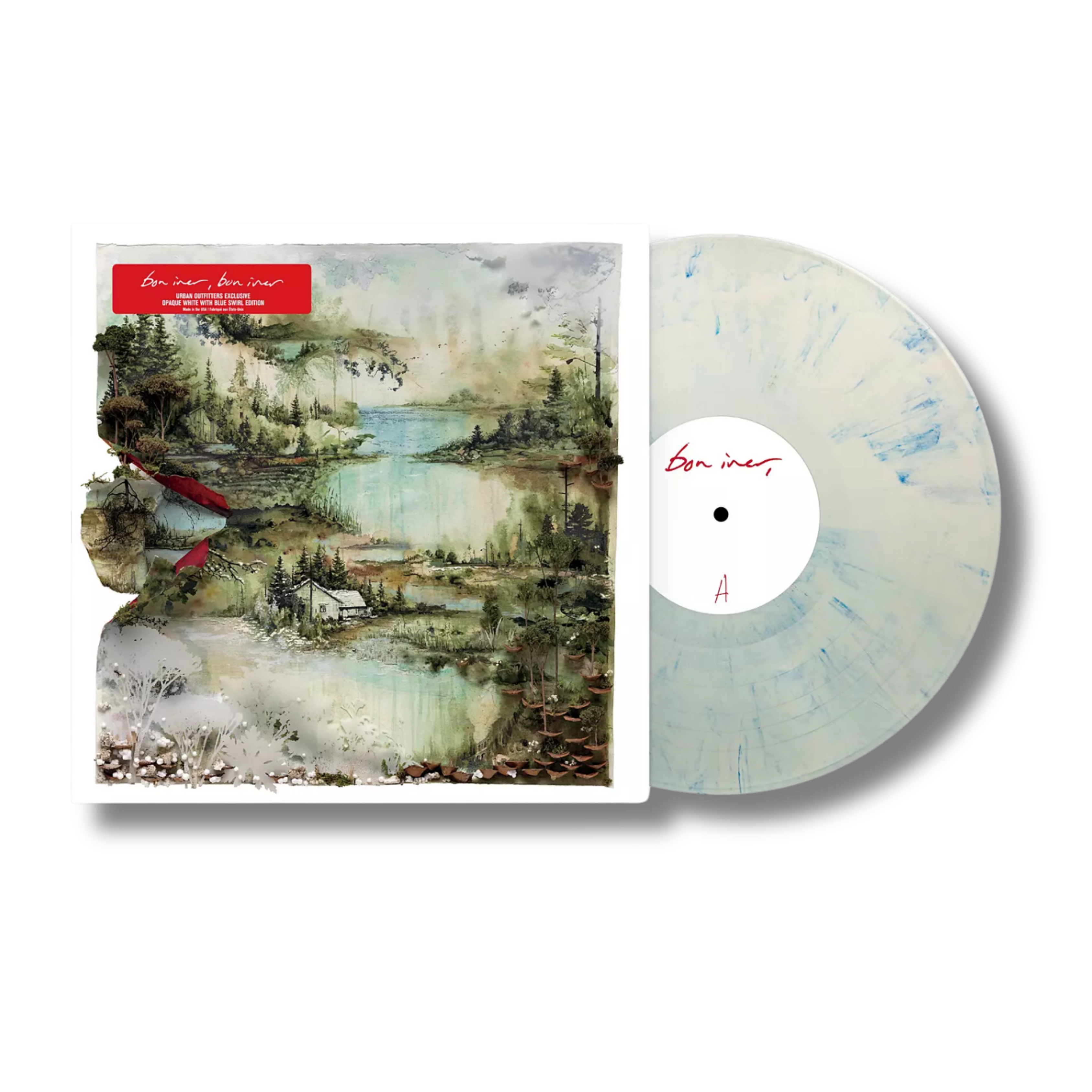 BON IVER - Bon Iver, Bon Iver [UO Exclusive White & Blue Swirl LP]