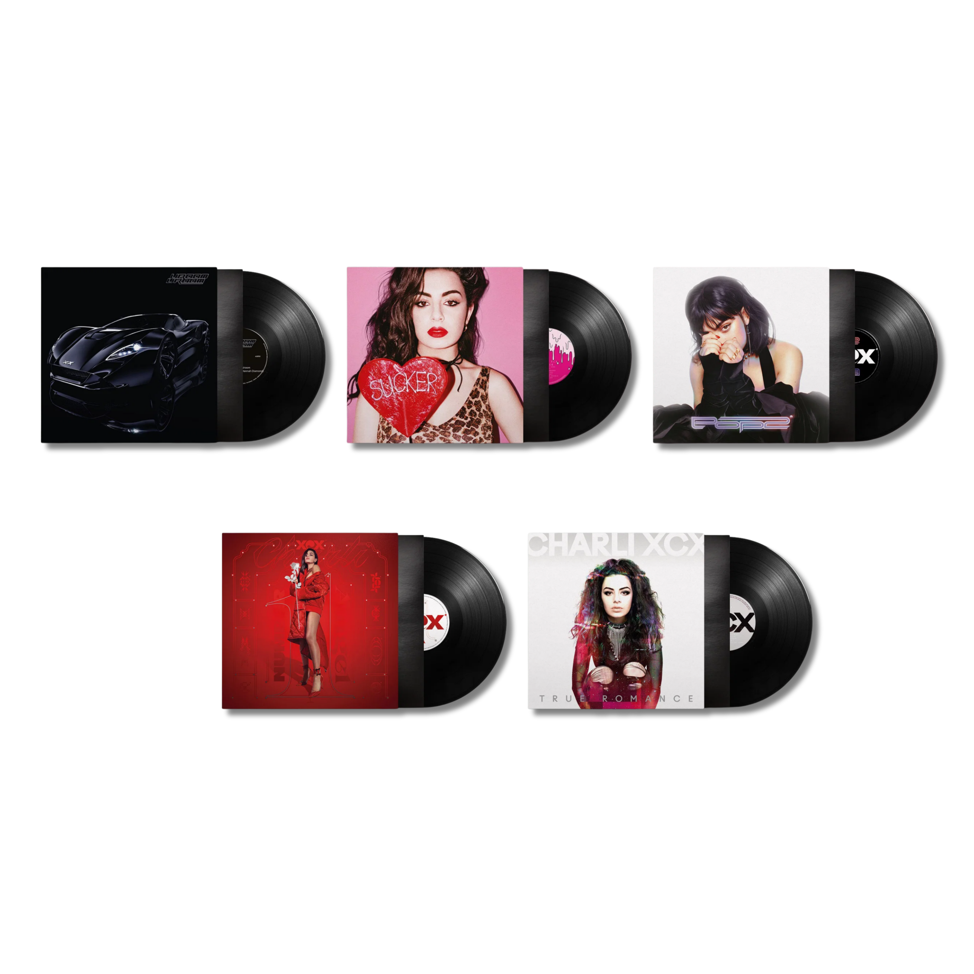 CHARLI XCX - 2026 Repress BUNDLE [Vroom Vroom + Sucker + Pop 2 + Sucker + True Romance]