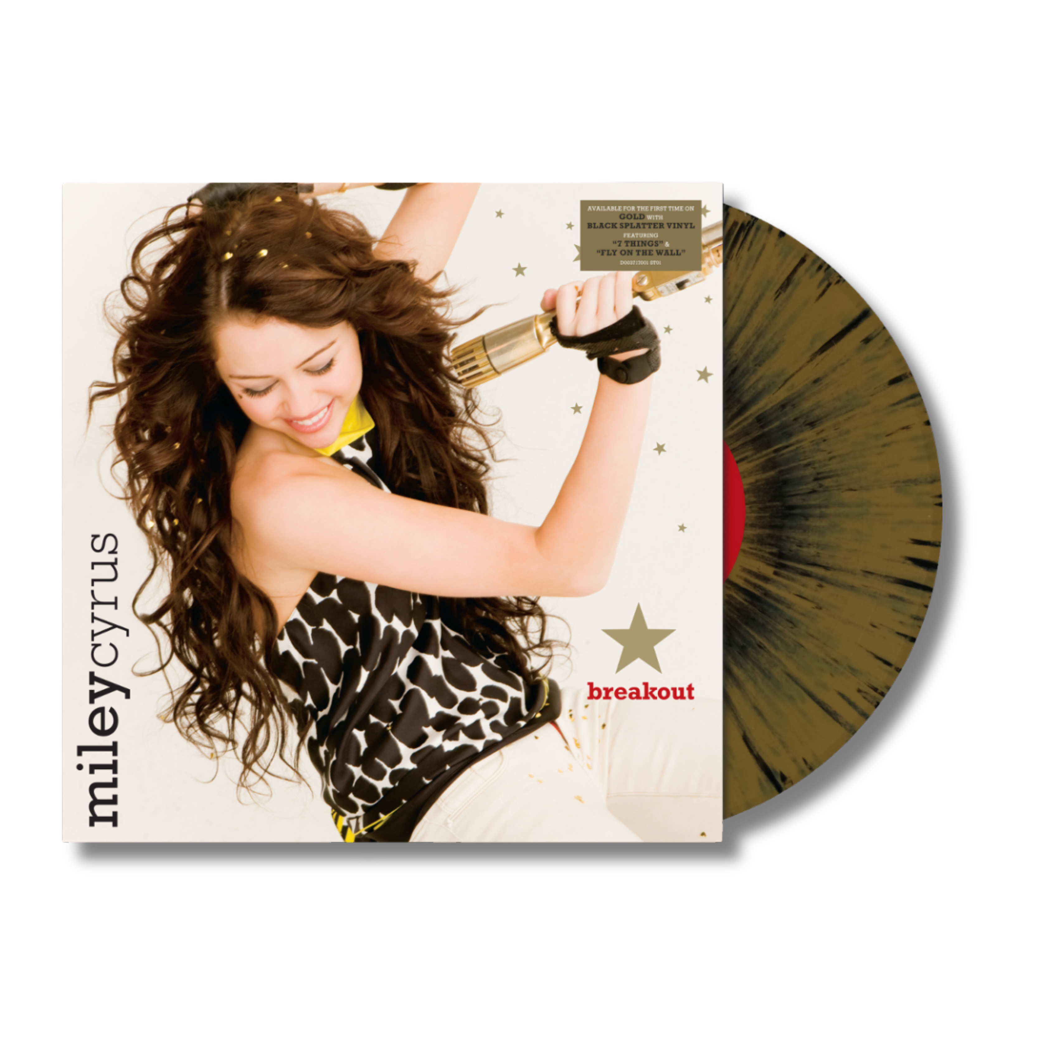 MILEY CYRUS - Breakout [Black & Gold Splatter] US Import